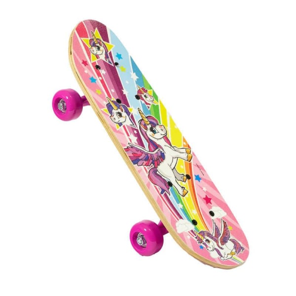 Skateboard för Barn - Enhörning/Unicorn Rosa