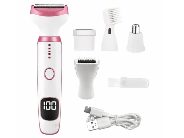 Epilator 5 i 1 kropp ben ansikte trimmer USB