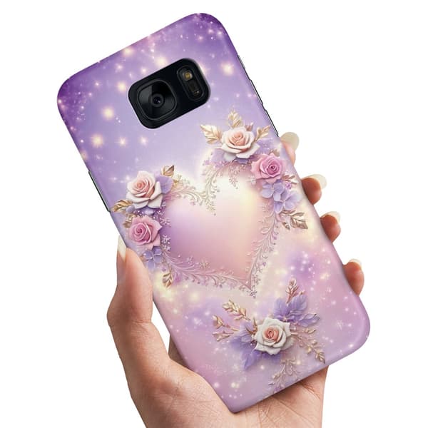 Deksel / Mobildeksel til Samsung Galaxy S7 Edge - Heart