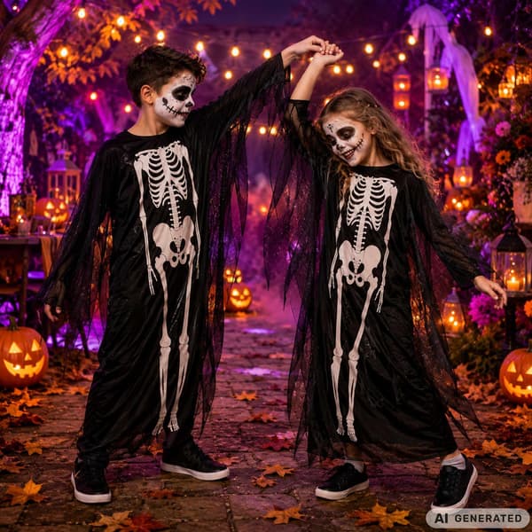 Luurankoasu / Luurankopuku Lapsille - Halloween-asu
