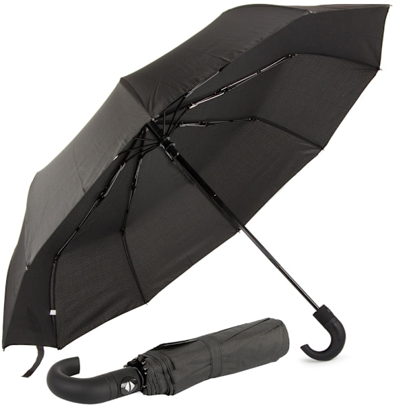 Paraply hopfällbart paraply automatisk svart unisex