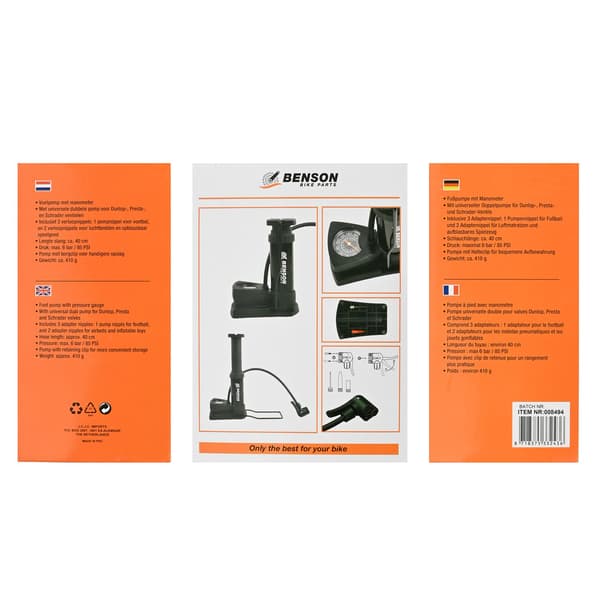 Fotpump med manometer