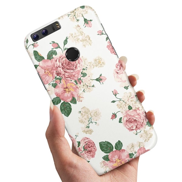 Huawei Honor 8 - Deksel/Mobildeksel Retro Blomster