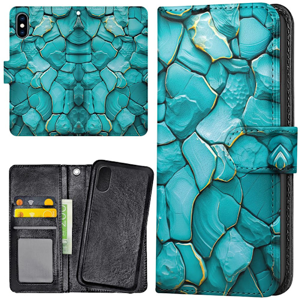 iPhone X/XS - Plånboksfodral/Skal Stones