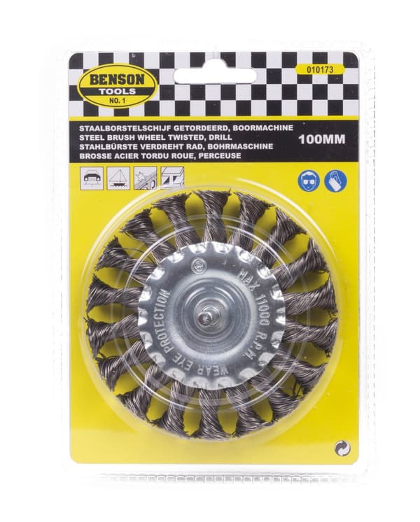 Stålborste tvinnad 100 mm borrmaskin