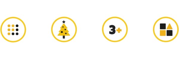 Julgran filt LED - Väggdekoration