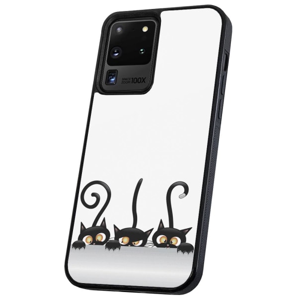Samsung Galaxy S20 Ultra - Skal/Mobilskal Svarta Katter