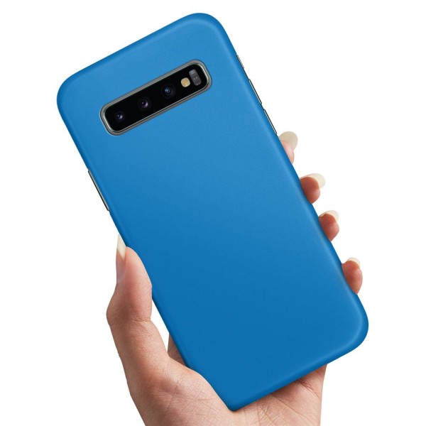 Samsung Galaxy S10 - Cover/Mobilcover Blå Blue
