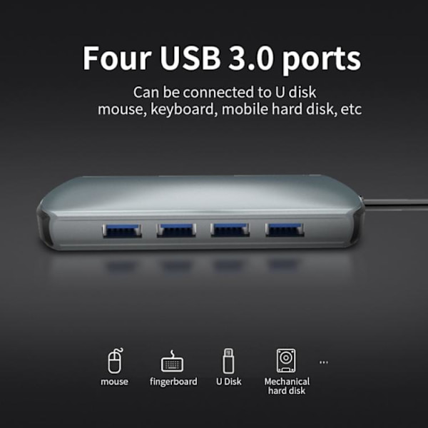 USB-C / Thunderbolt 3 till USB 3.0-Hubb 5-Portar - Macbook