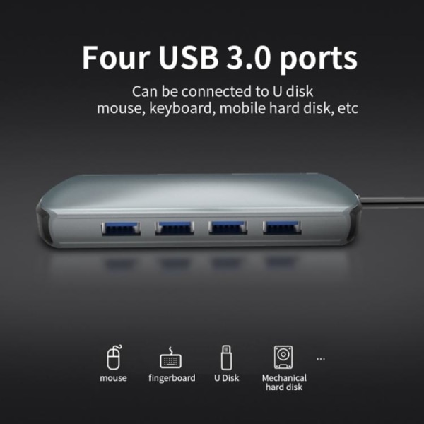 USB-C / Thunderbolt 3 - USB 3.0 Hub 5 -portit - Macbook