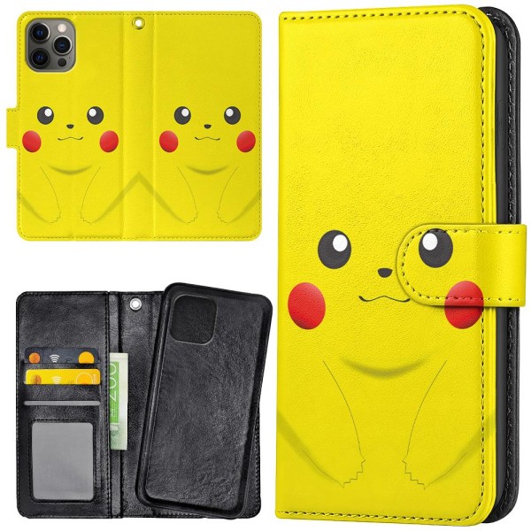 iPhone 12 Pro Max - Plånboksfodral/Skal Pikachu / Pokemon
