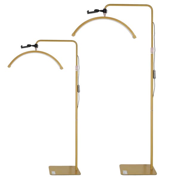 LED-lampa halvmåne med golvstativ