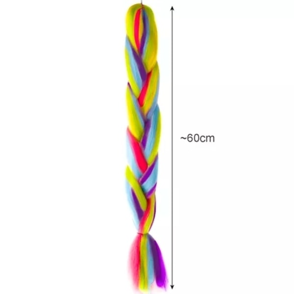 Jumbo Braid / Löshår Hårfläta - 60 cm MultiColor Multifärg
