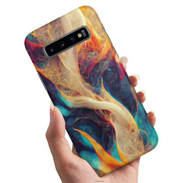 Samsung Galaxy S10 Plus - Cover/Mobilcover Abstrakt Mønster