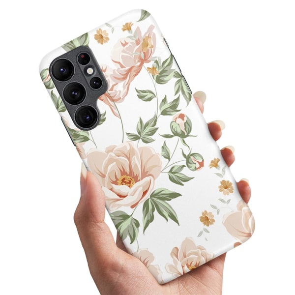 Samsung Galaxy S23 Ultra - Cover/Mobilcover Blomstermønster