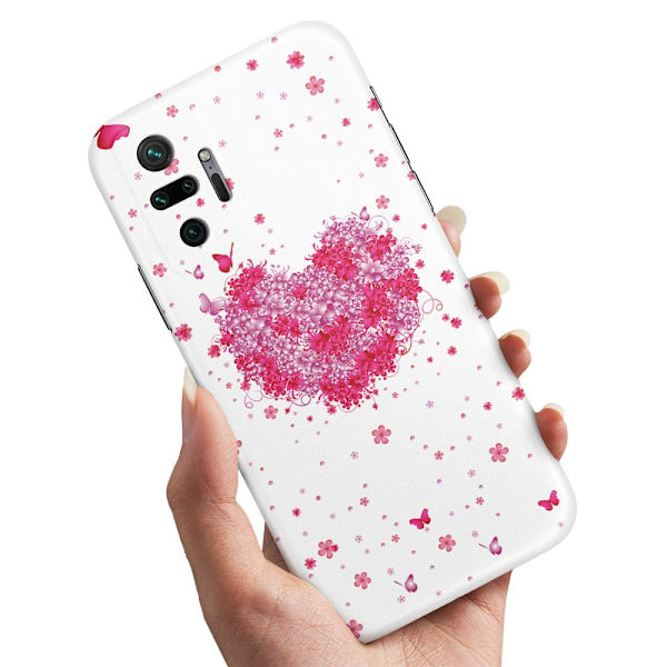Deksel / Mobildeksel til Xiaomi Redmi Note 10 Pro - Blomsterhjerte