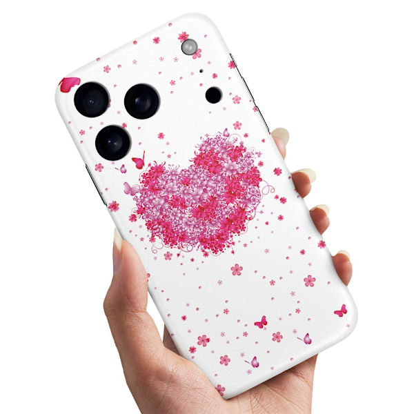 Deksel / Mobildeksel til iPhone 17 Pro - Blomsterhjerte