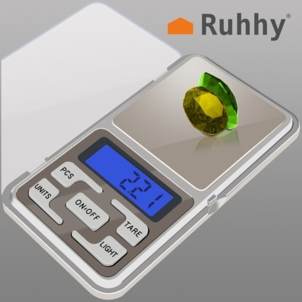 Digital minivægt / lommevægt / smykkevægt (0,1-500 g)