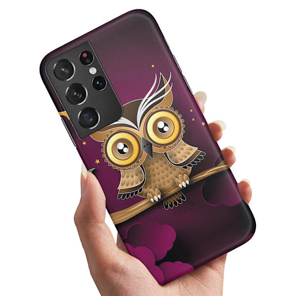 Samsung Galaxy S21 Ultra - Kuoret/Suojakuori Vaaleanruskea Pöllö