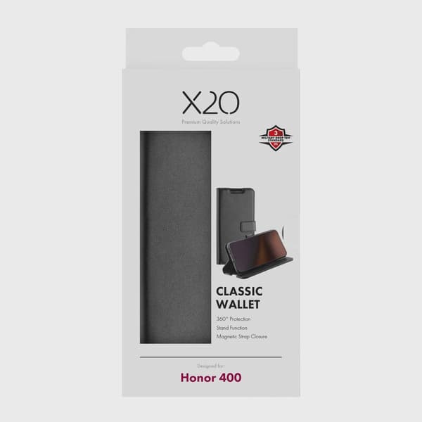 X2O Classic Wallet Plånboksfodral Honor 400 Svart