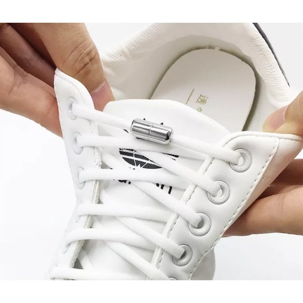 Knytfri elastiske skolisser - Unngå å knyte skoene White