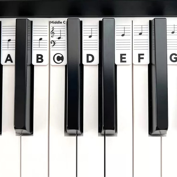 Irrotettavat Tarrat Pianoon / Kosketinsoittimeen - 61 kosketinta
