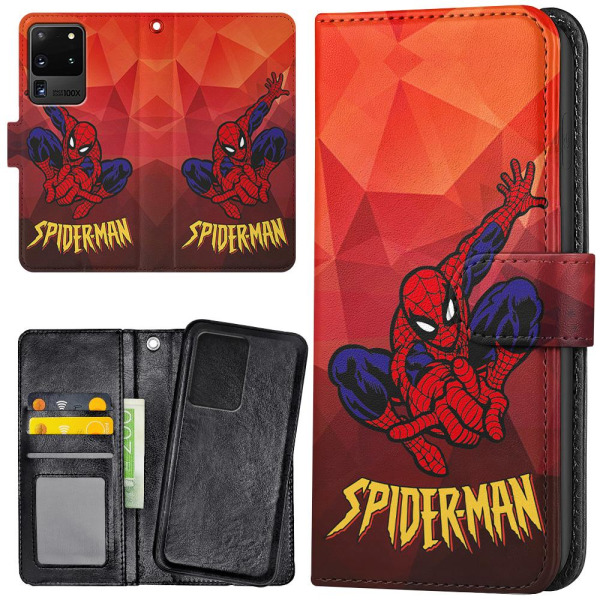 Samsung Galaxy S20 Ultra - Lommebok Deksel Spider-Man