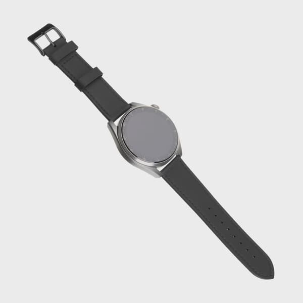 FIXED Äkta läderrem för Smartwatch Universal 20 mm Svart