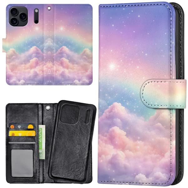 iPhone 17 / 18 Pro Max - Lompakkokotelo/Kuoret Rainbow Clouds