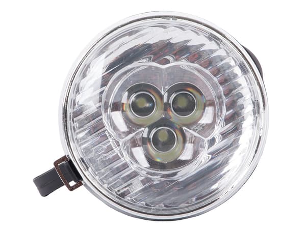 Fram cykelljus 3 led batterier retro krom