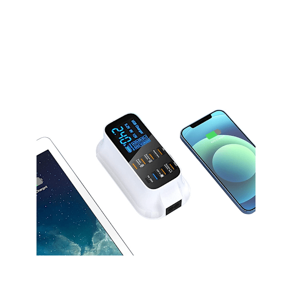 8-portar USB Laddare - USB-A & USB-C