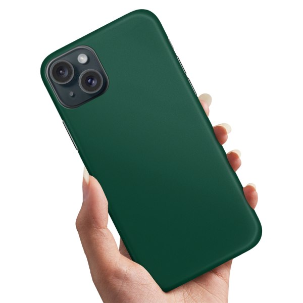 iPhone 15 Plus - Deksel/Mobildeksel Mørkegrønn