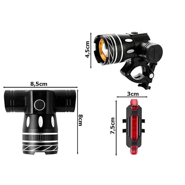 Bak- & framlykta för Cykel / Cykelbelysning - Cykellampa