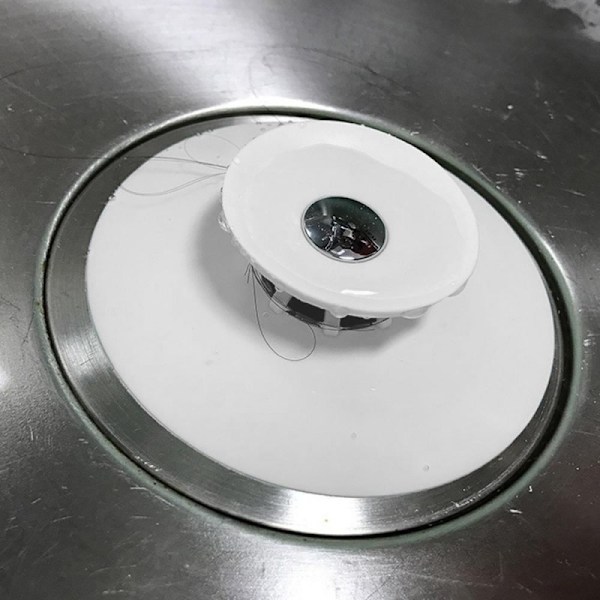 Badekarstopper med Hårfelle / Stopper / Synkestopper White