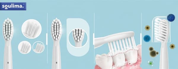Eltandborste Soulima X800 - Tandborste Vit