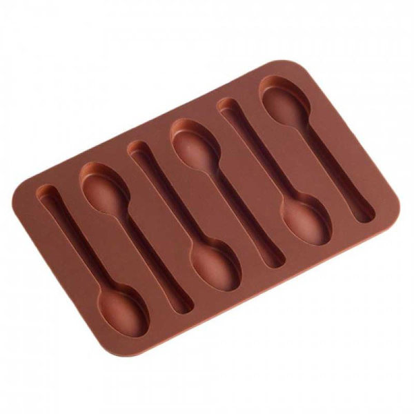 Isform / Chokladform / Gelatinform - Silikon - Skedar Brun