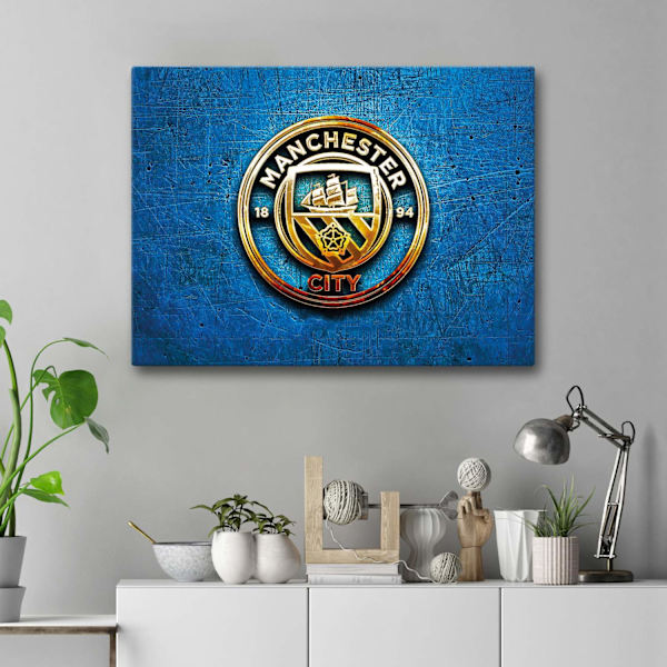 Canvas-taulut / Taulut - Manchester City - 40x30 cm - Canvastaulut Multicolor