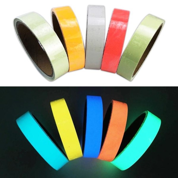 Självlysande Tejp Isblå / Glow in the Dark - 2 cm x 3 meter Light blue