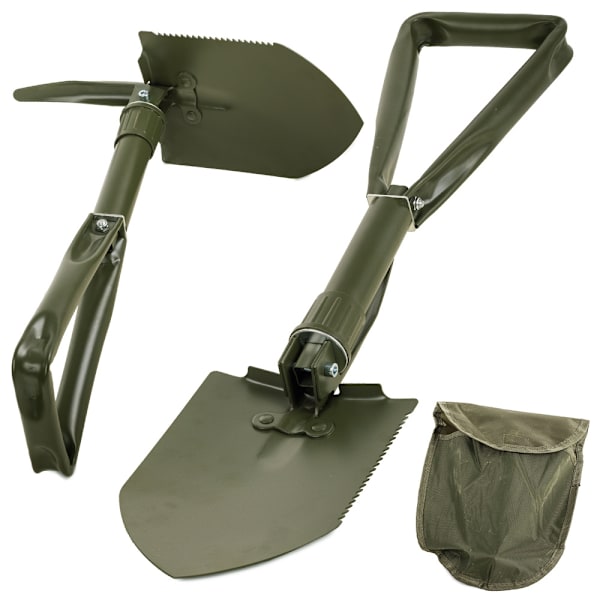 3-i-1 Hopfällbar Spade/Hacka/Såg - Camping