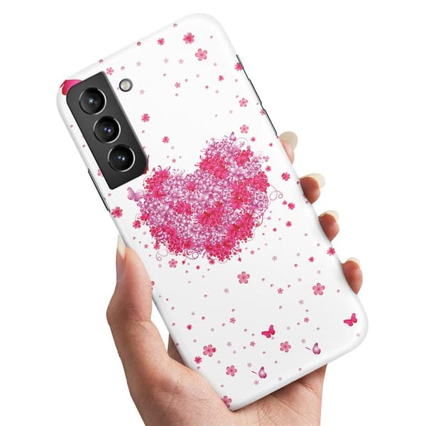 Deksel / Mobildeksel til Samsung Galaxy S22 Plus - Blomsterhjerte Multicolor