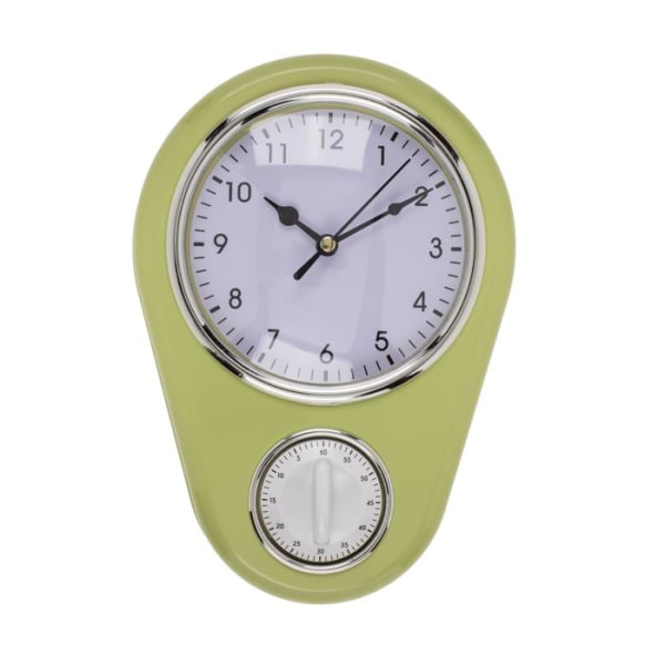 Väggklocka & Timer - Klocka med timerfunktion Gul