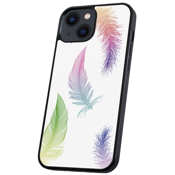 iPhone 13 - Cover/Mobilcover Fjer Multicolor