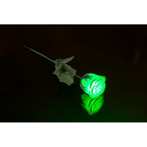 Ros med LED-lampe – Farveskiftende Multicolor