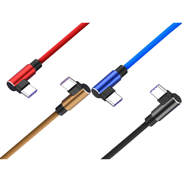 Vinklad USB till USB-C kabel - 1m