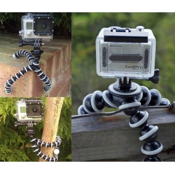 Flexibel Tripod Kamerastativ - Stativ för Mobil / GoPro (16 cm) Svart