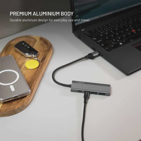 FIXED Hub Port 4in1 Multiport USB-C Hub Silver