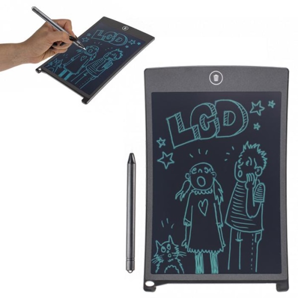 Piirustustaulu lapsille / Digitaalinen tabletti kynällä - 22 cm Black