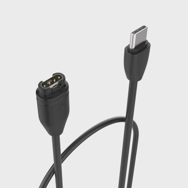 FIXED USB-C Laddningskabel för Garmin Smartwatch 1m Svart