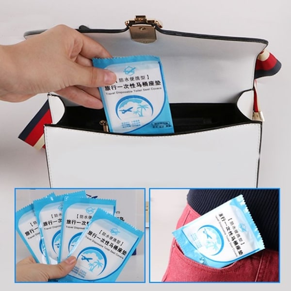 50-Pack - Toalettskydd / Toalettsits - Skydd Toalett Vit
