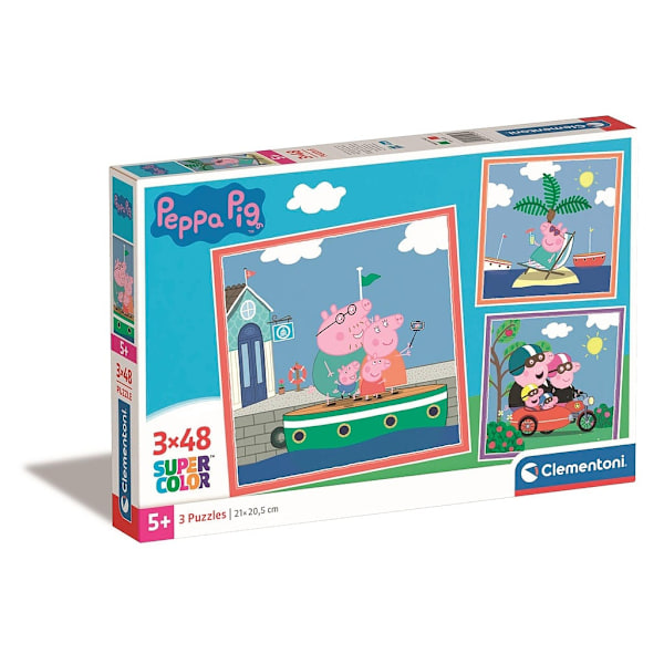 Greta Gris Avkopplande 3-pack Pussel - 48 bitar